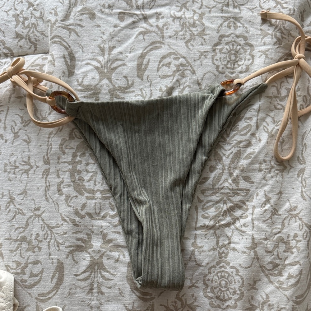 Striped Bikini Bottom with Tie Sides